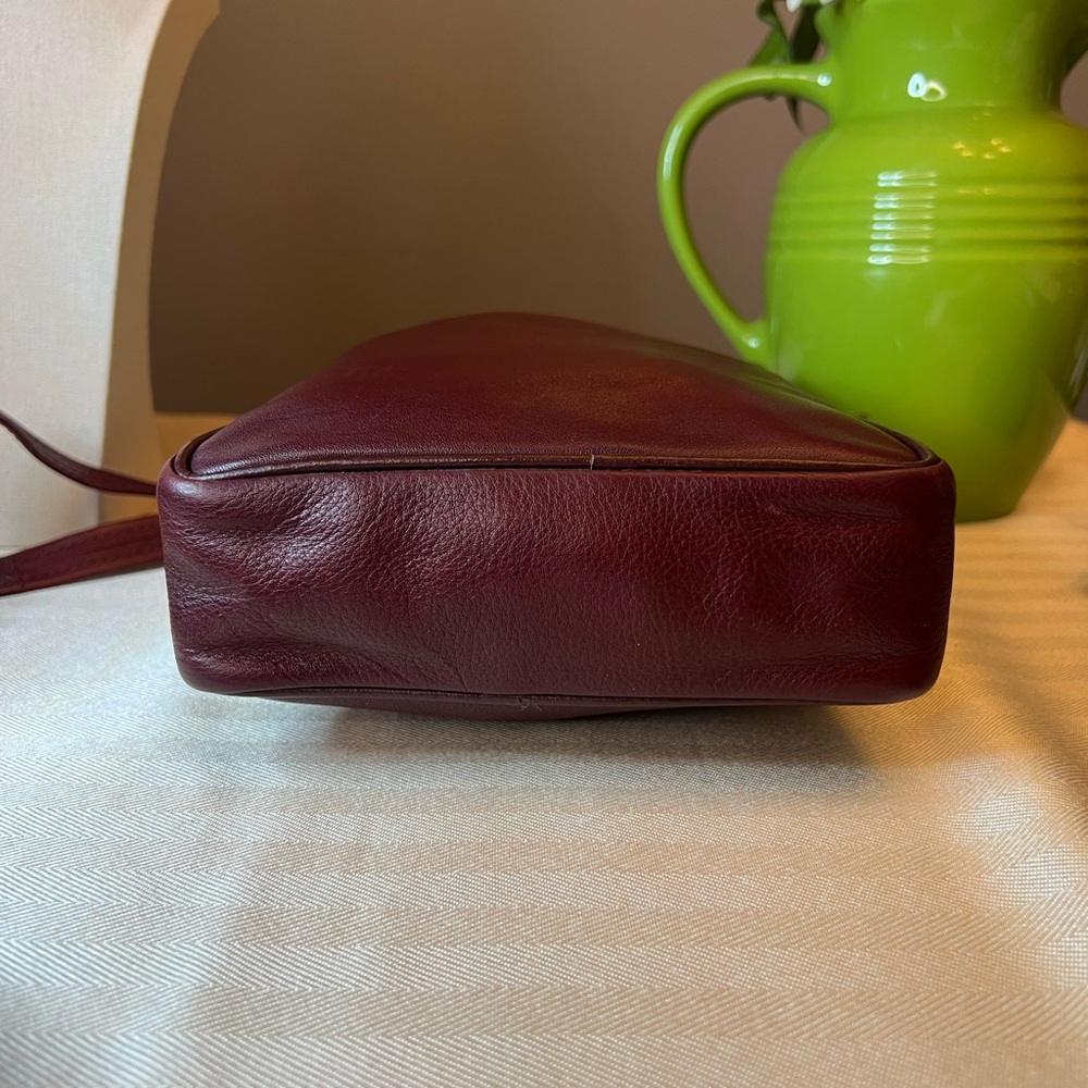 LONGCHAMP Elegant Burgundy Leather Men's Crossbody Messenger Bag - UNISEX - Picture 4 of 15